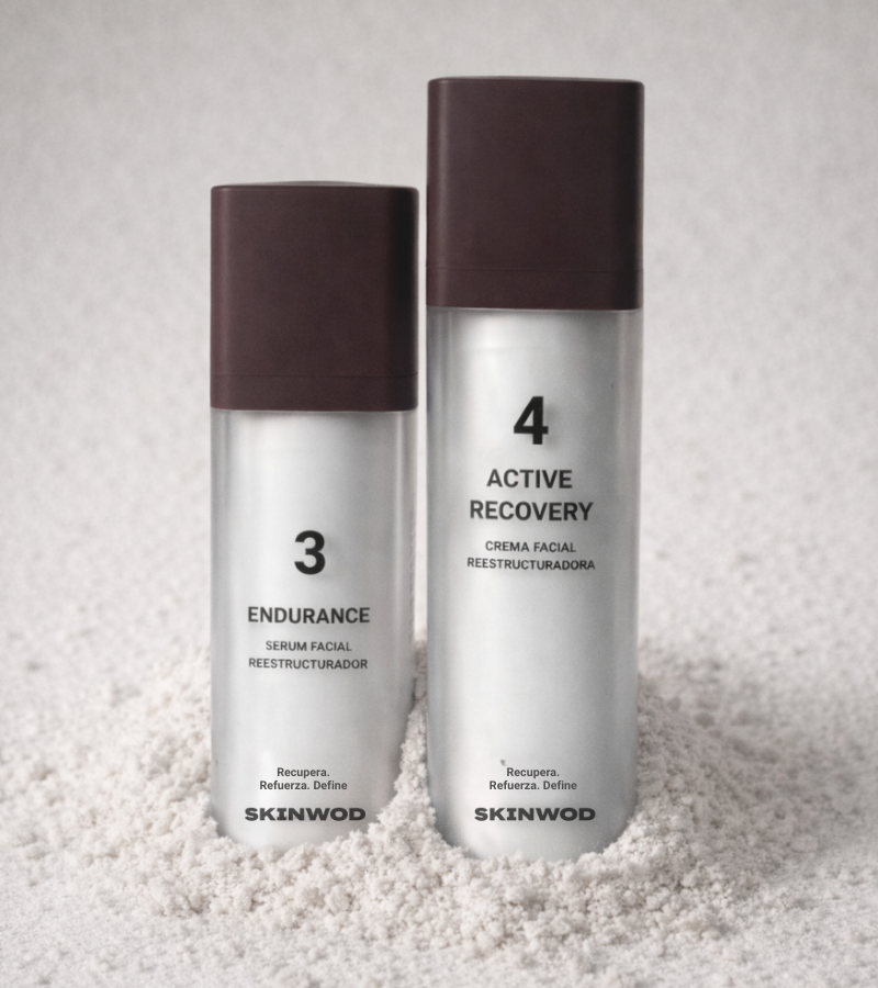 pack duo recovery serum y crema facial hombre para deportistas